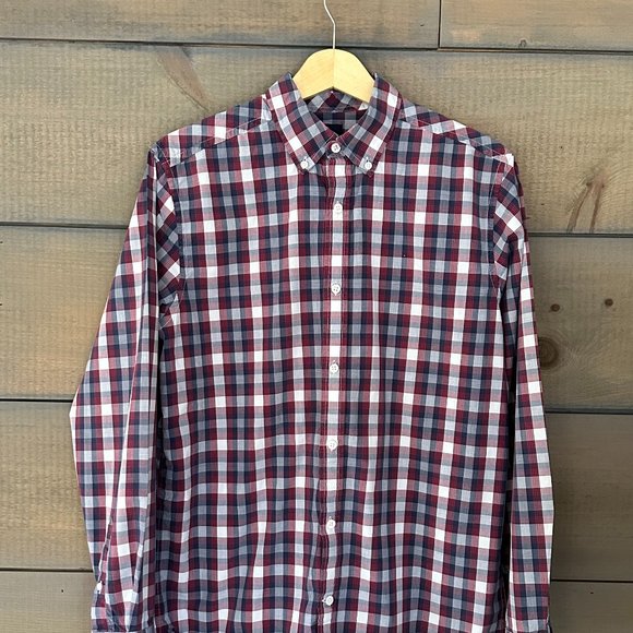 GAP Men's Plaid Long Sleeve Button Down Oxford Shirt Size M - Picture 2 of 5